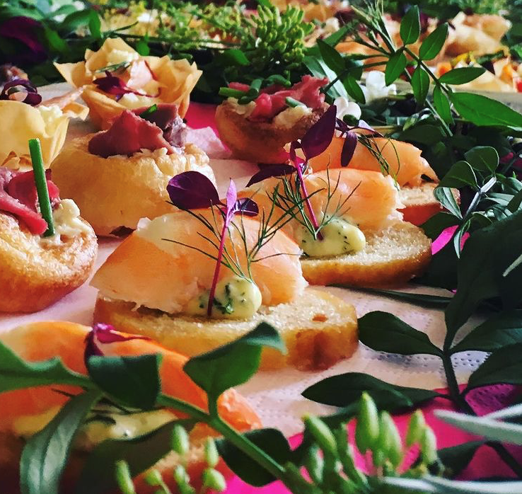 Canapés served at The Red Lion