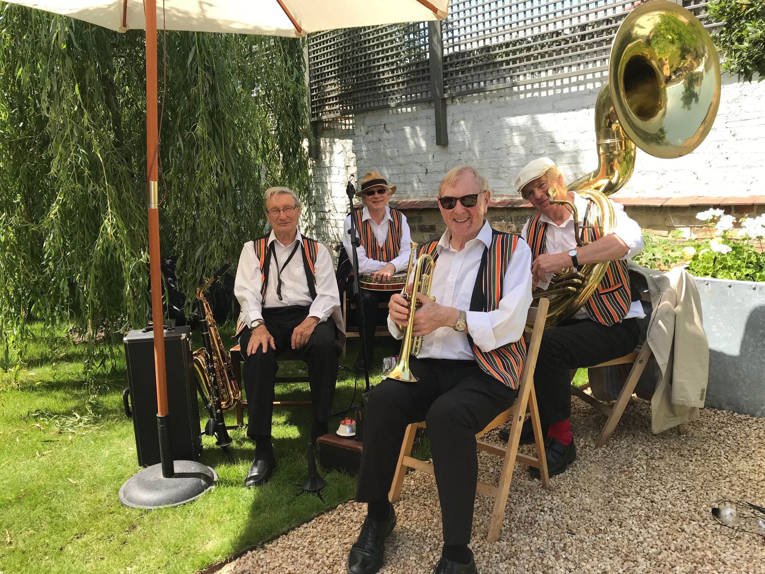 Brass band performing at The Red Lion